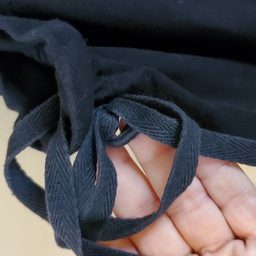 Drew Black Drawstring Cold Shoulder Sweatshirt Si… - image 4